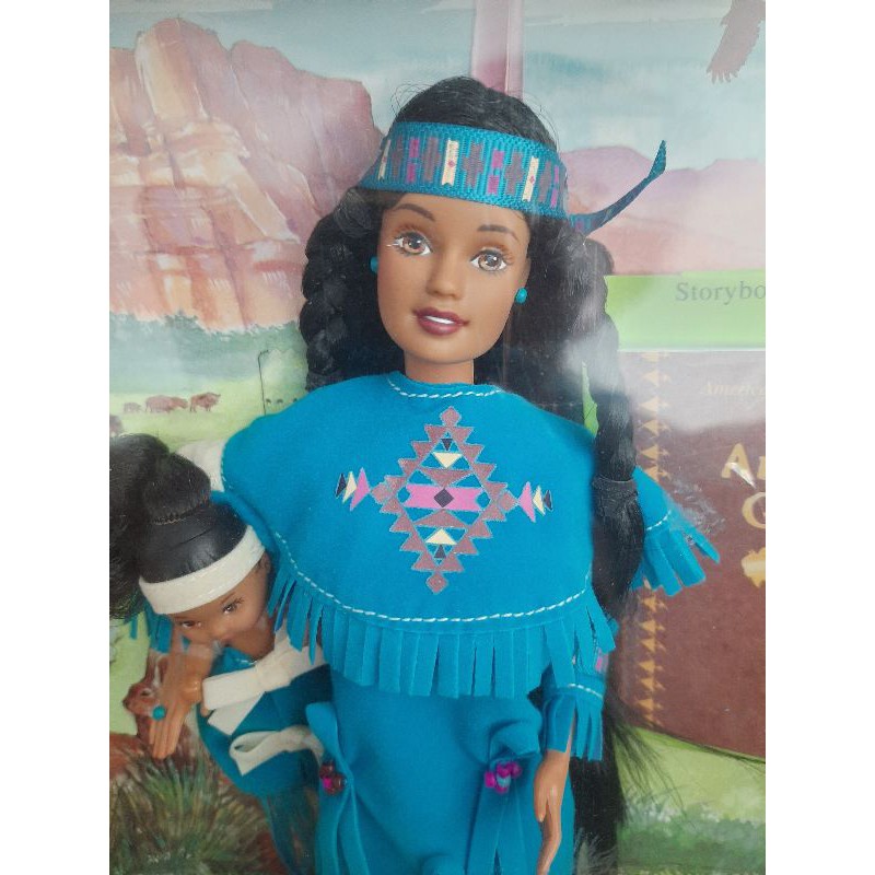 AMERICAN INDIAN BARBIE #17313 & GOLDEN WINTER BARBIe