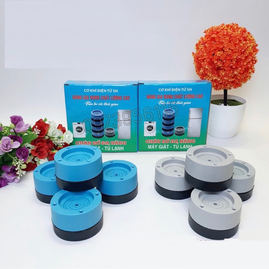 Bộ 4 Chân Kê Chống Rung, Chân Đỡ Đa Năng, Nâng Cao Máy Giặt, Máy Lọc Nước, Tủ Lạnh, lò vi sóng