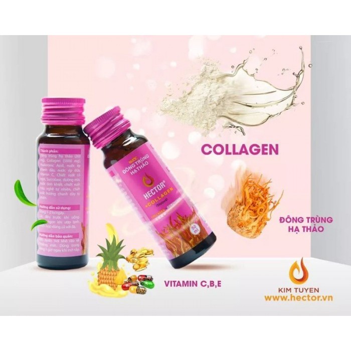 Chai 50ml Nước Đông Trùng Hạ Thảo Hector Collagen Chính Hãng