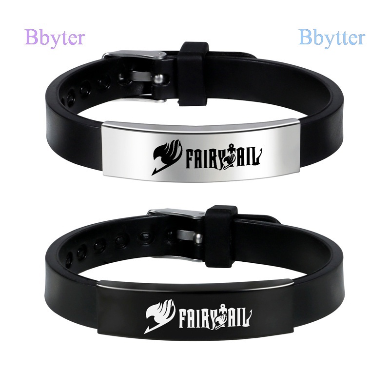 Bbyter Vòng Tay Chuỗi Hạt Silica Gel Họa Tiết Anime Fairy Tail Trung Tính Thời Trang Sang Trọng