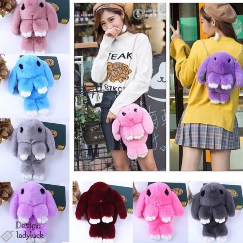 (FREE SHIP) Túi đeo chéo nữ thỏ bông xinh xắn HÀNG QUẢNG CHÂU CAO CẤP