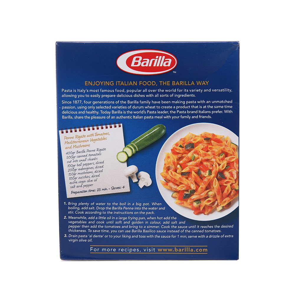 Nui ống xéo số 73 Penne Rigate Barilla hộp 200g