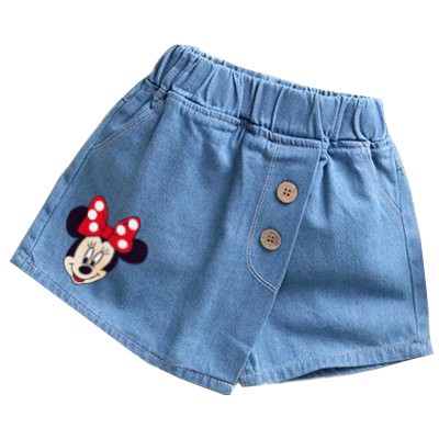 Quần Short Jean Giả Váy Cho Bé Gái Từ 2-8T