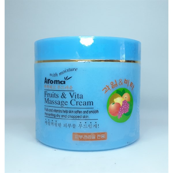 Kem Massage Trái Cây Trắng Da, Ngăn Lão Hóa Aroma Fruits &amp; Vita Massage Cream 480g