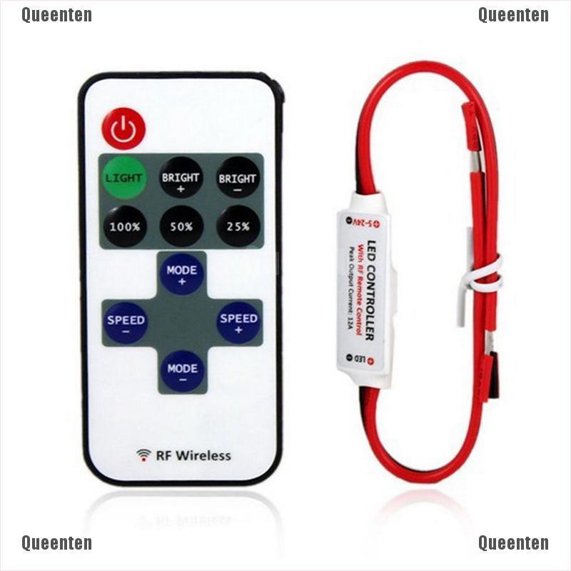 Công tắc Kèm remote điều khiển độ sáng từ xa không dây RF 12V dành cho dây đèn LED mini