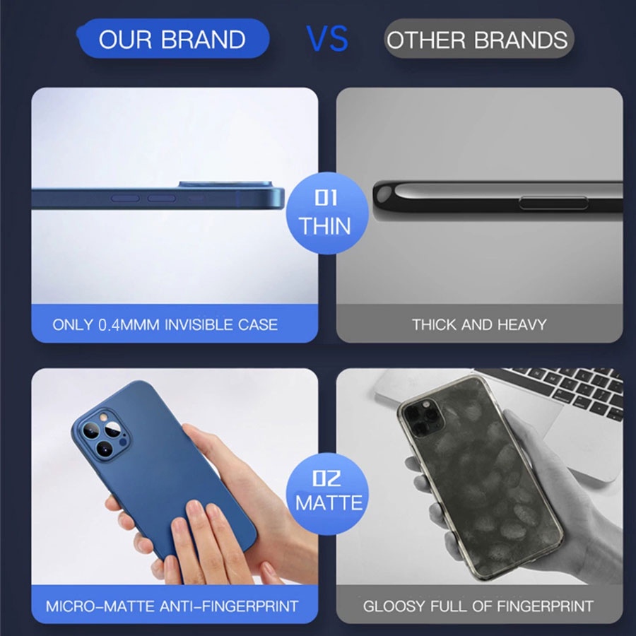 Ốp điện thoại PP cứng siêu mỏng 0.2mm cho iPhone 14 Pro Max 14 Plus