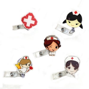 [Mới] Giá Đỡ Thẻ ID Gắn Huy Hiệu Y Tá Cuộn Dây Thu Gọn Được