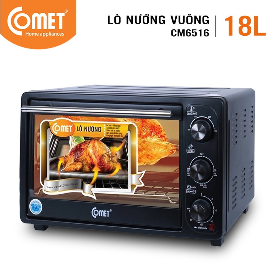 Lò Nướng Đa Năng Comet CM6516 18L 18 Lít Hàng Chính Hãng (Bảo Hành 12 Tháng)