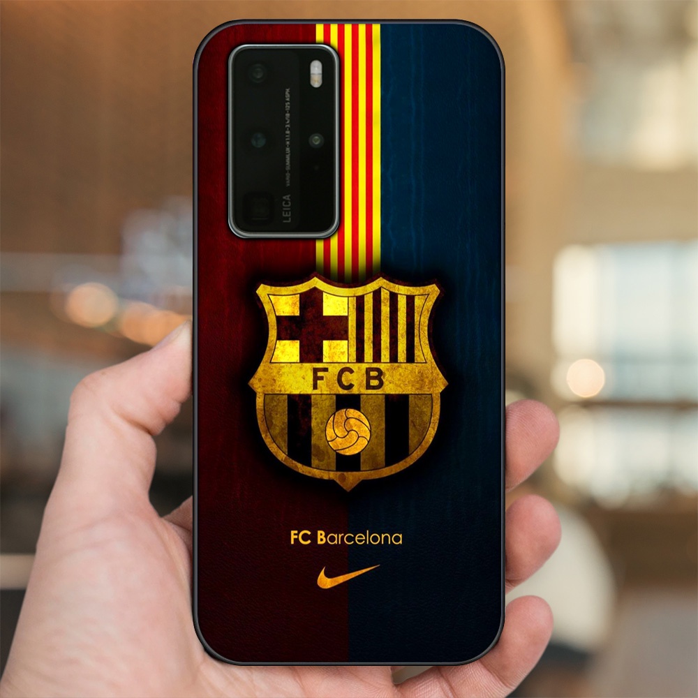 Ốp lưng Huawei P40 Pro viền đen in hình Barcelona Barca