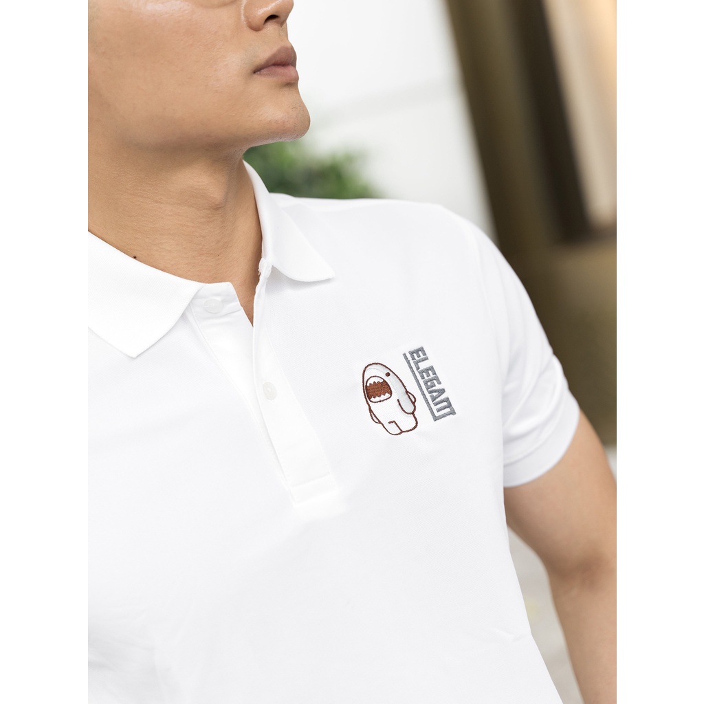 Áo POLO nam ELEGANT THÊU TÊN yêu cầu basic đẹp vải cá sấu COTTON mềm mịn co giãn 4 chiều, chống nhăn, thoáng mát - LILA