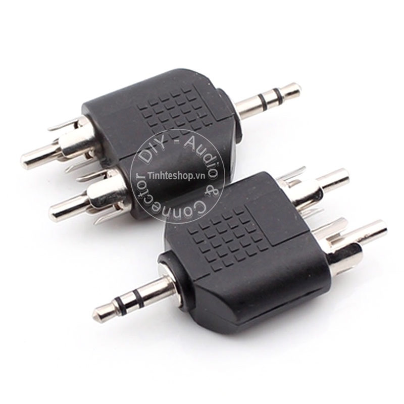 Đầu đổi 3.5 ra 2 AV đực 1 chiếc - 3.5mm male to 2 RCA male adapter