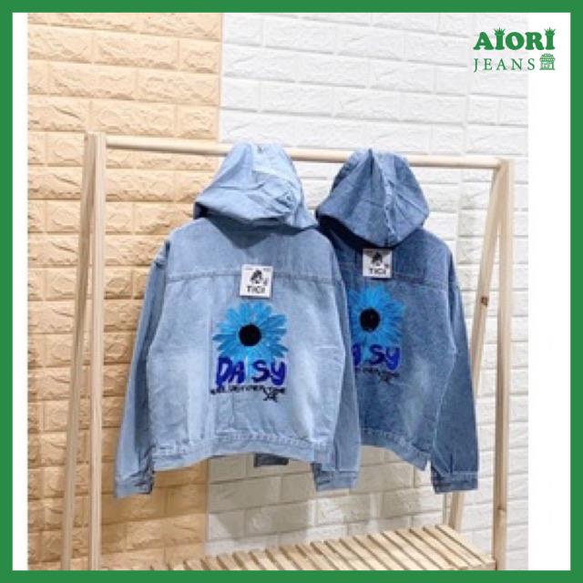 [THỜI TRANG HÈ] Áo Khoác Nữ Jean AIORI Áo Khoác Jeans Cao Cấp Có Nón Form Rộng Freesize Mẫu Thiết Kế Mới Đẹp