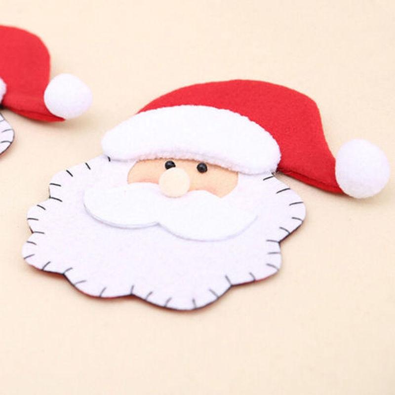 [Hàng Mới Về] [Hàng Giáng Sinh] Vỏ Bọc Dao Nĩa Hình Ông Già Noel Tinh Tế Trang Trí Bàn Ăn / Lễ Hội Nhà Hàng