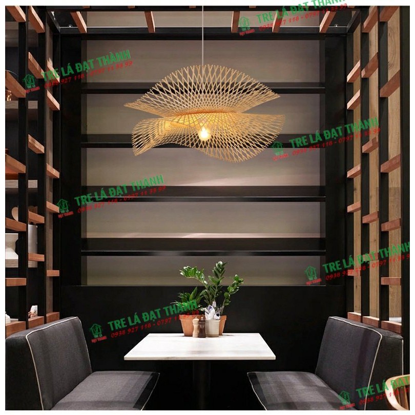 Đèn tre lá sen,trang trí quán ăn ,nhà hàng, homestay, spa