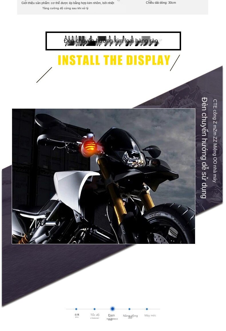 Phụ kiện sửa đổi xe máy Harley Cruise Metal Shell Command Light Off-Road Motorcycle Hàng rào tháp pháo