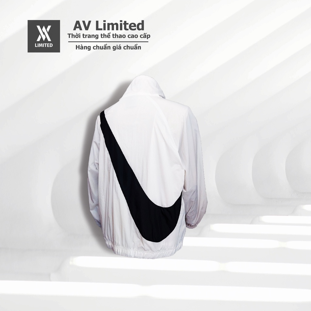 Áo khoác thể thao gió Sportswear Big Swoosh màu trắng 2021