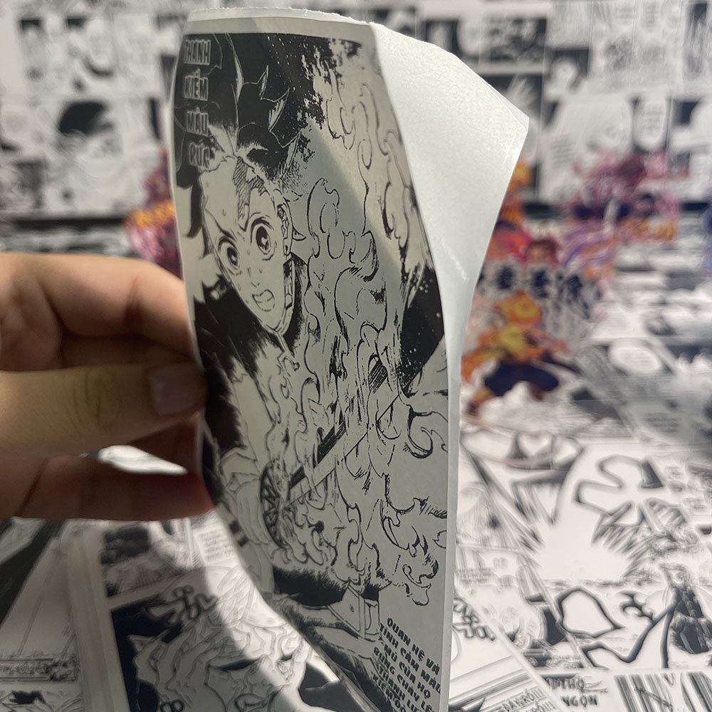 Tranh dán tường poster Wrightz Kimetsu no Yaiba Demon Slayer anime decor góc học tập làm việc