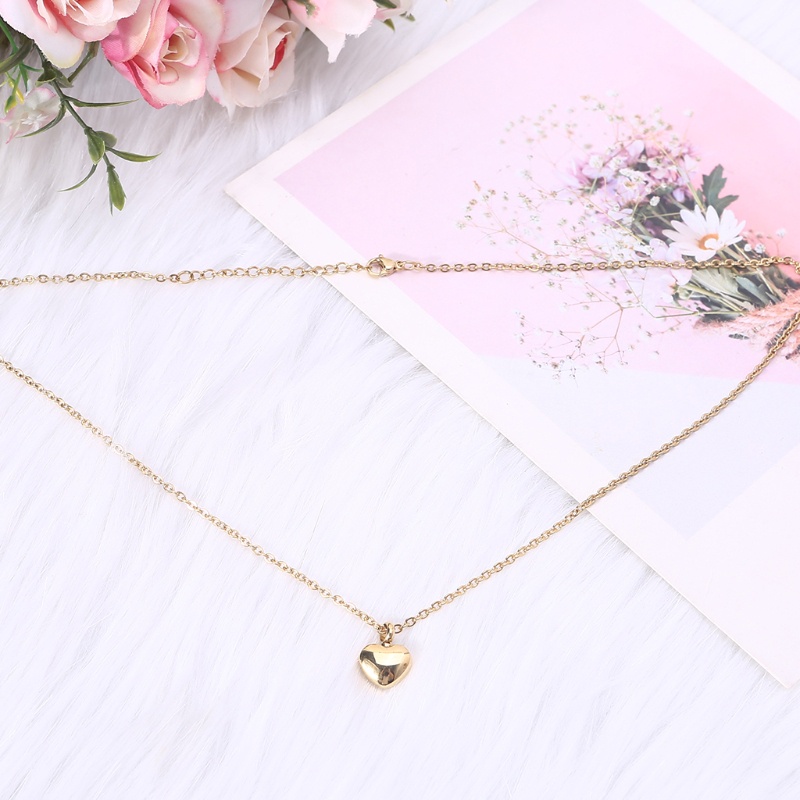 Vòng cổ Mặt Hình Trái Tim Bằng Thép Không Gỉ Cho Nam Và Nữ