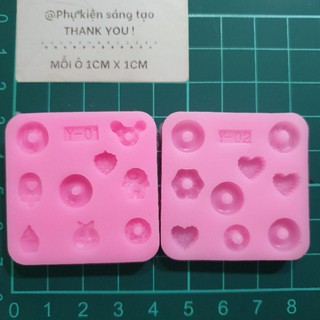 Khuôn silicon mô hình đồ ăn nặn đất sét  - trang trí keycap ressin