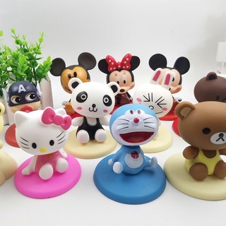 Mô hình gấu thỏ mèo kitty người nhện trang trí bánh kem loại đầu gắn lò xo hàng đẹp