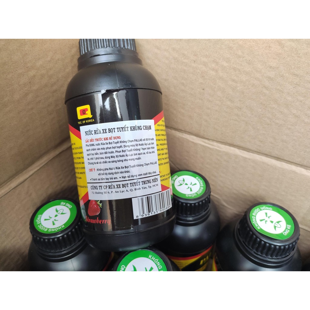 Combo 2 Nước Rửa Xe Bọt Tuyết Không Chạm Rửa Xe Siêu Sạch Pallas Snow 500ml