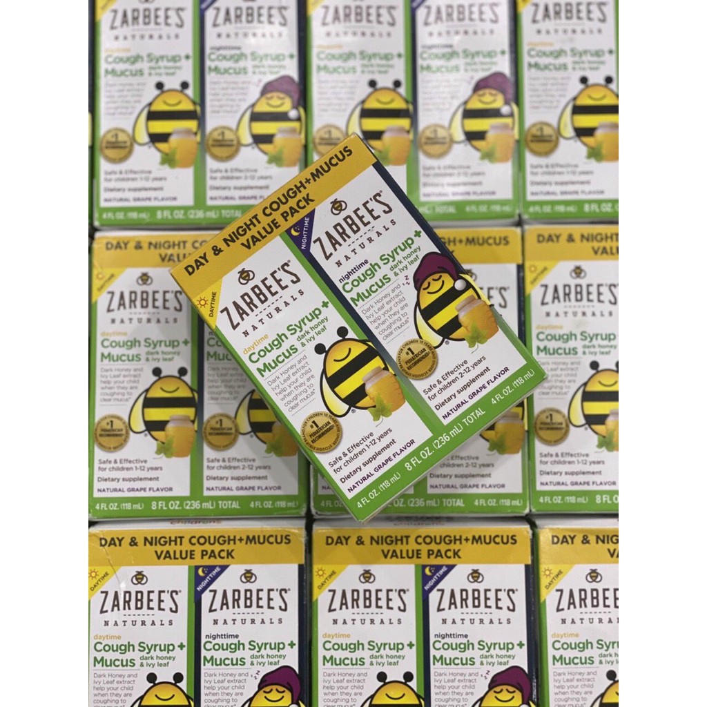 ❤️ Pack 2 lọ (1 Ngày+1 Đêm) Siro Zarbee’s Cough Syrup Day & Night Mỹ, Hương Nho [Date 6/2022] | BigBuy360 - bigbuy360.vn