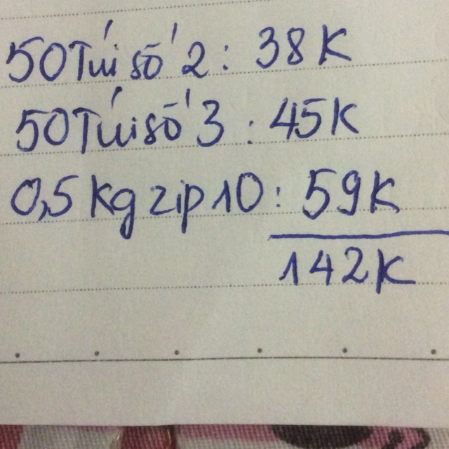 Combo túi giấy, túi zip