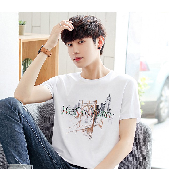 Follow Shop Săn Deal Hot Ngày 12/12 Áo Thun Nam Tay Ngắn In Nhiệt Hình Lâu Đài Wessaint Laurent ATN4156 | BigBuy360 - bigbuy360.vn