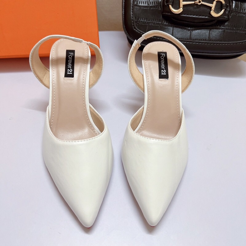 Bán sỉ Giày sandal cao gót da lì mũi nhọn hở gót chun sau gót nhọn 5p và 8p
