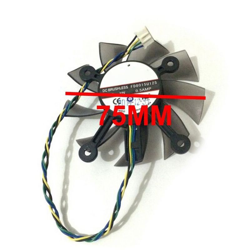 Quạt Tản Nhiệt Card Đồ Họa 75MM FD8015U12S DC12V 0.5AMP 4PIN Cho GTX 560 GTX550Ti HD7850