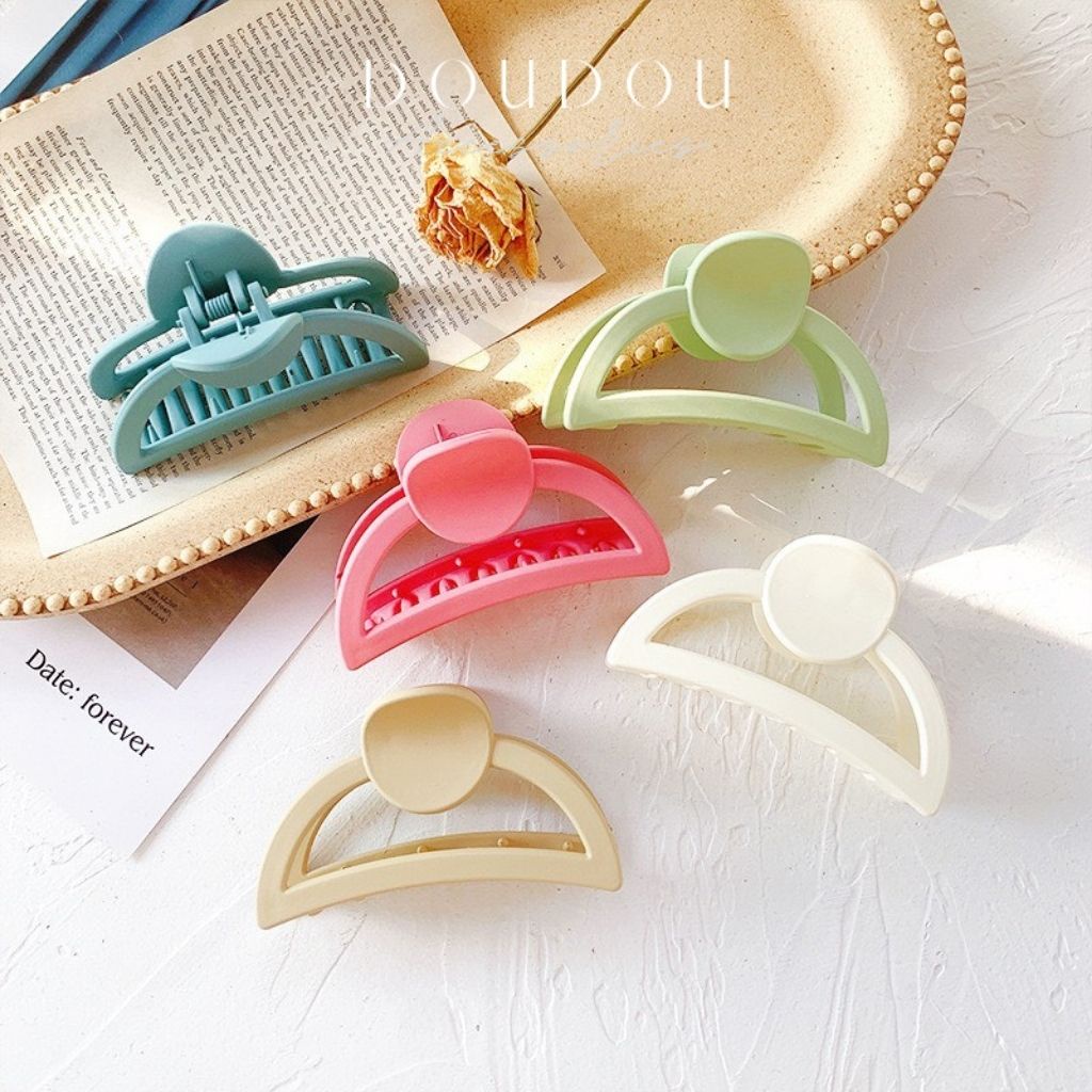 Kẹp tóc càng cua Hàn Quốc DOUDOU Cặp tóc càng cua tiểu thư gam màu kẹo ngọt xinh xắn đáng yêu ZJ026