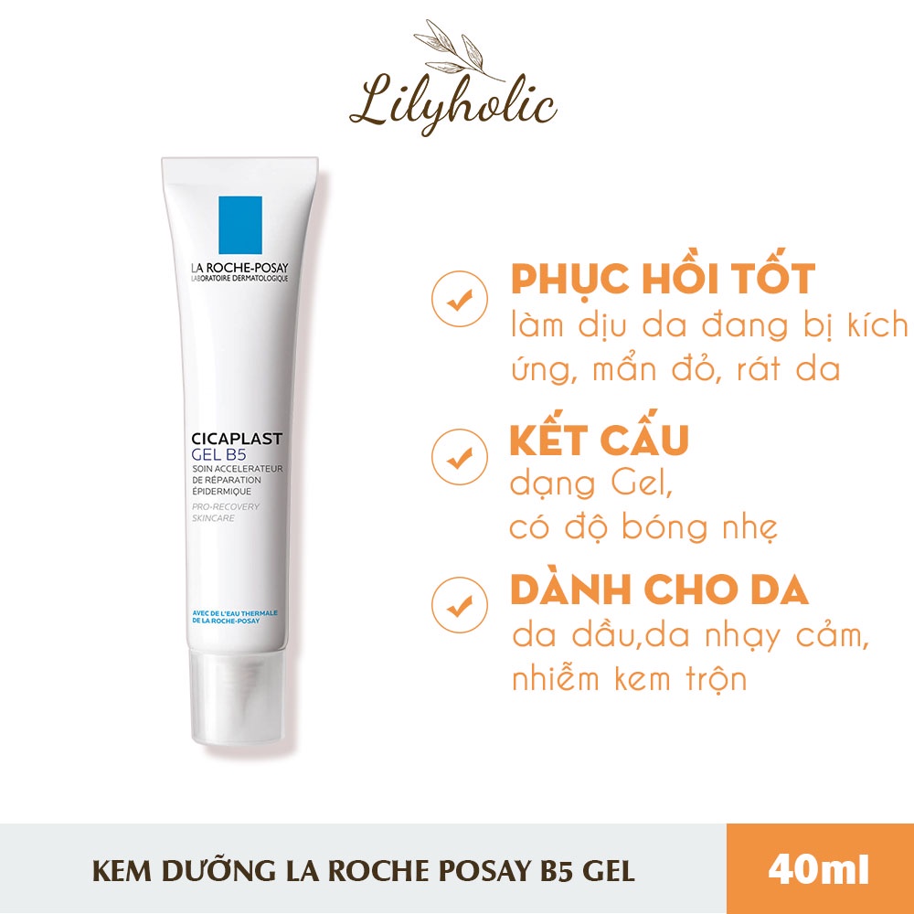 Kem Dưỡng Da La Roche Posay Cicaplast Gel B5 Giảm Sẹo Thâm, Phục Hồi Da 40ml