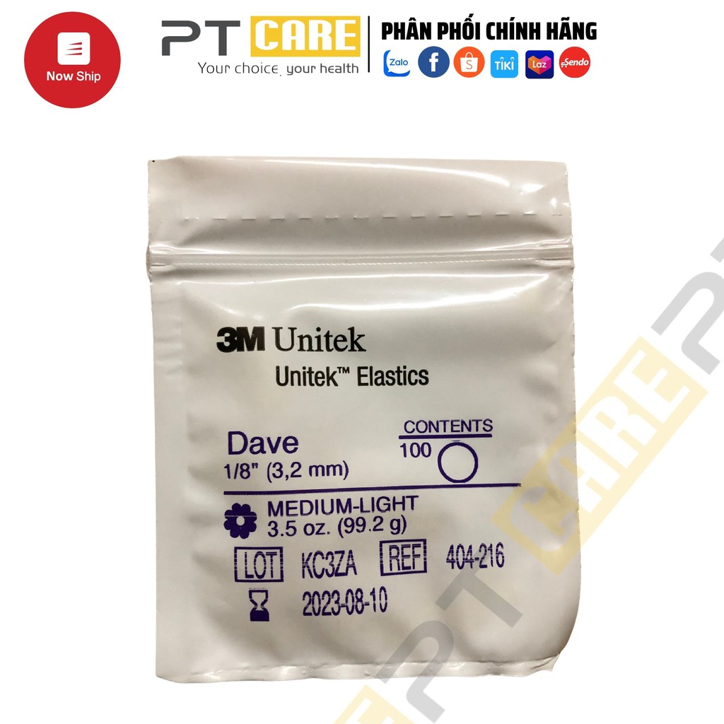 PT CARE | Thun Kéo Niềng Răng, Chun Liên Hàm Chỉnh Nha 3M Unitek Elastics 3.5oz 4oz 6oz