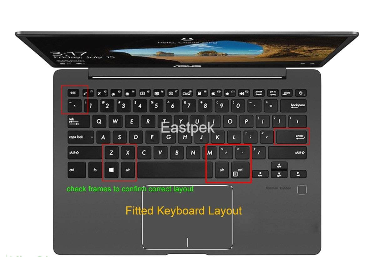 Miếng Dán Bảo Vệ Bàn Phím Cho Asus Zenbook Ux331Un U3100Un S406 Ux331 Ux331Ual Ux330 Ux331U 13.3 Inch