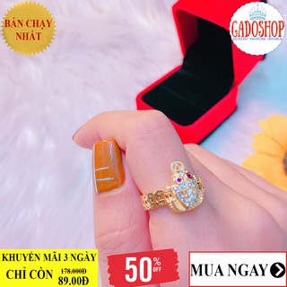 Nhẫn nữ GADO kim tiền cóc mạ vàng sang trọng bản nhỏ mang tài lộc bình an N105