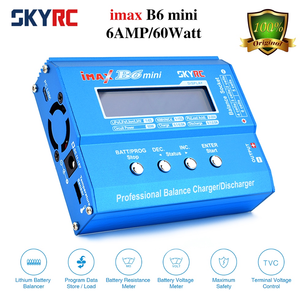 Skyrc Mini Imax B6 (SK-600075) Bộ sạc cân bằng 60W Bộ xả chuyên nghiệp cho đồ chơi Sạc pin THỂ THAO