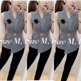 Đồ bộ cát hàn cổ vest đính hoa