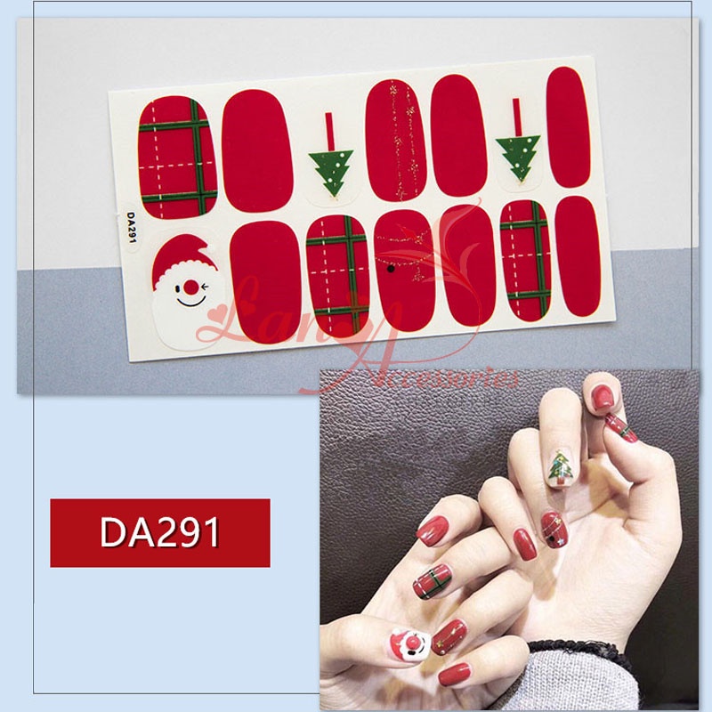 Bộ nail sticker dán móng tay trang trí 3D LA-DA281-DA320 chống thấm nước xinh xắn nhiều mẫu