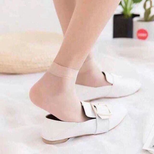 Tất giấy chống nắng cổ ngắn siêu dai, mềm mịn, có 2 màu da và đen