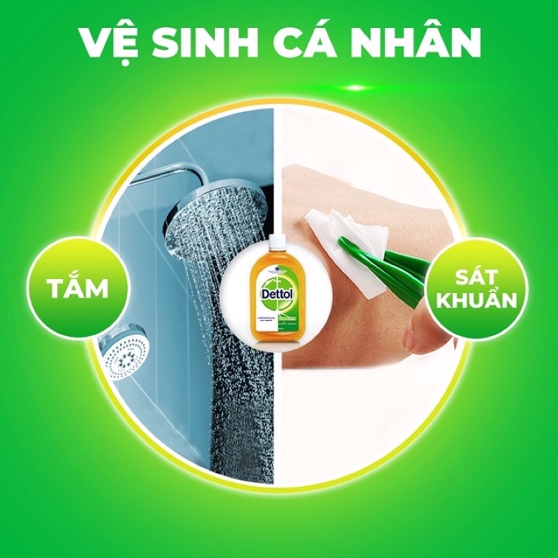 Dung Dịch Sát Khuẩn Dettol 500ml Made in indonesia Tặng kèm Khăn Hoặc Bình pha