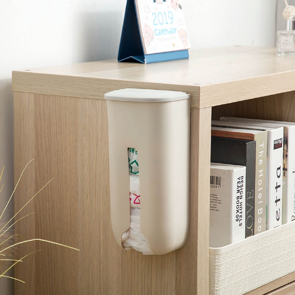 Hộp Đựng Túi Rác JUJIAJIA Bằng Gỗ Dán Tường Tiện Lợi