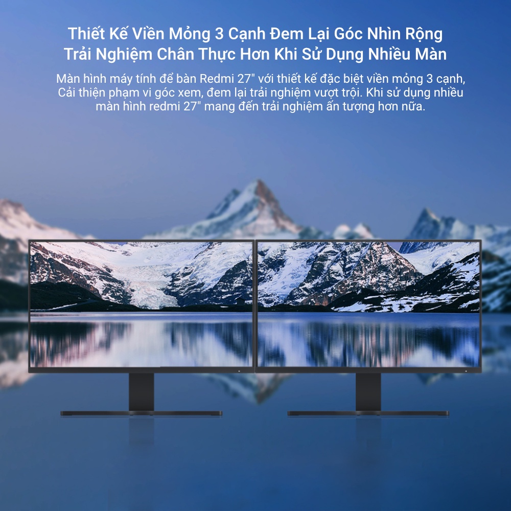 Màn hình máy tính Xiaomi Redmi 27&quot; 75Hz ISP Full HD 1920x1080 HDMI thiết kế viền mỏng 3 cạnh cùng