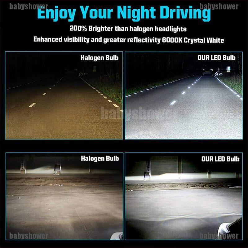 Set 2 Đèn Pha LED H7 DRL H4 Chuyên Dụng Cho Xe Hơi