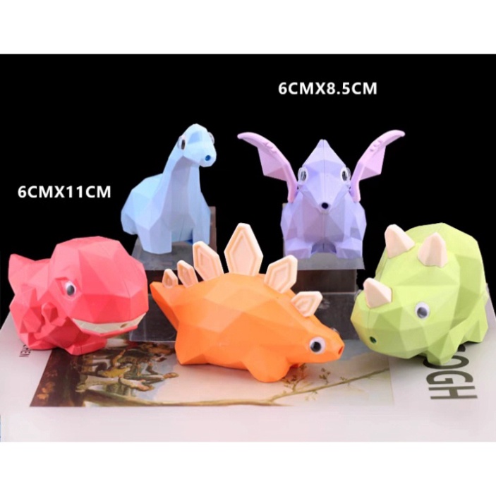 trang trí bánh sinh nhật [FREESHIP❤️] bộ 5 khủng long hoạt hình