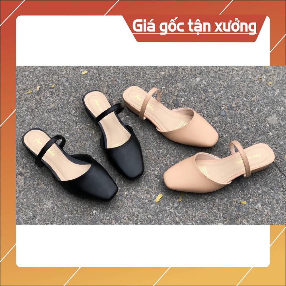 ( HỖ TRỢ ĐỔI SIZE ) Giày guốc sục búp bê mũi vuông siêu tiện lợi_AK022