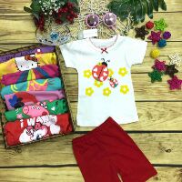 Com bo bé gai thun cotton 4c với borip