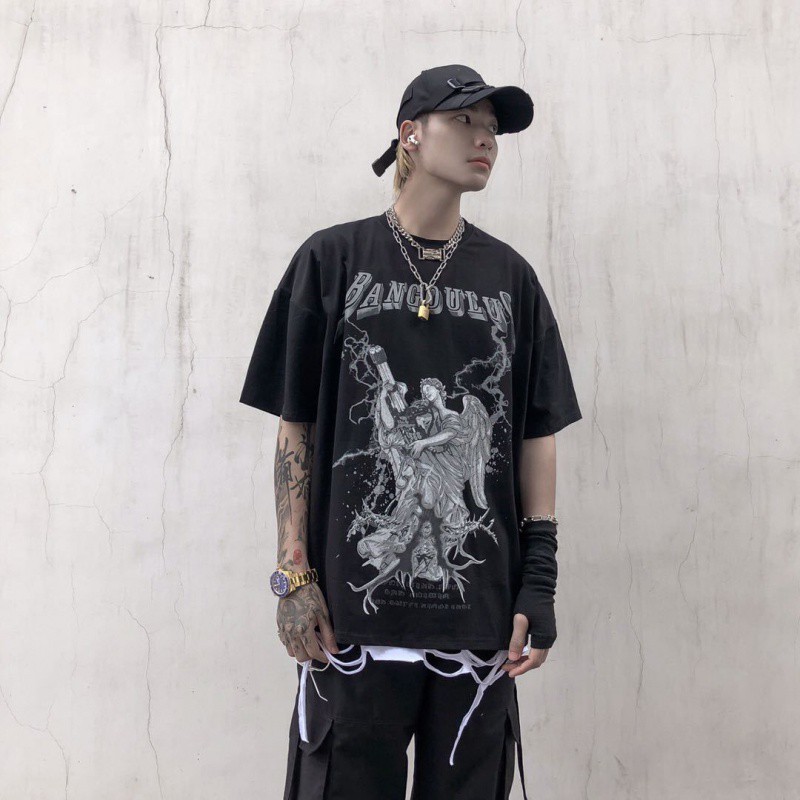 Áo Thun Tay Lỡ 100% Cotton Nam Nữ Unisex