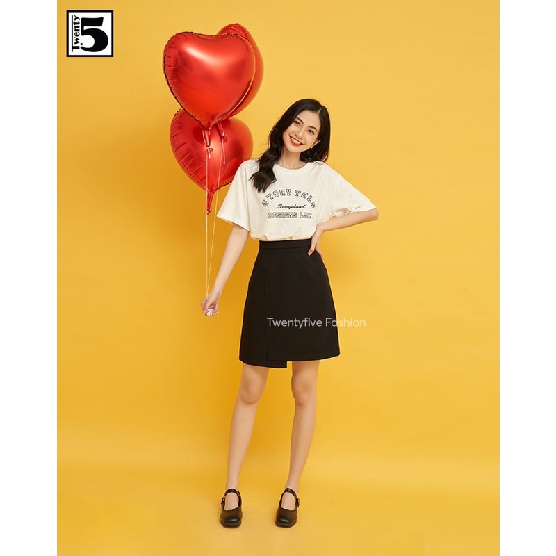 Chân váy chữ A công sở vạt chéo Twentyfive N315