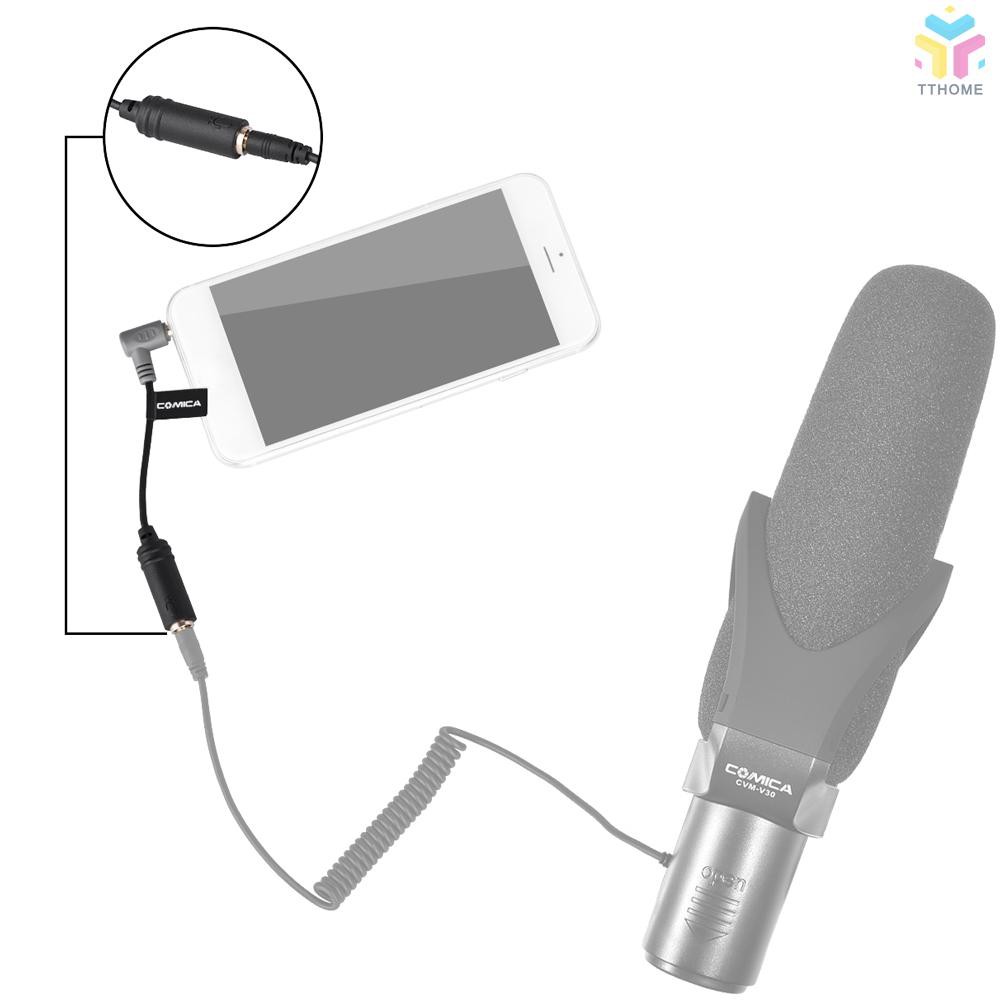 Dđầu chuyển đổi cáp âm thanh mic COMICA CVM-SPX ổ cắm 3.5mm cho iPhone Samsung Huawei iPad