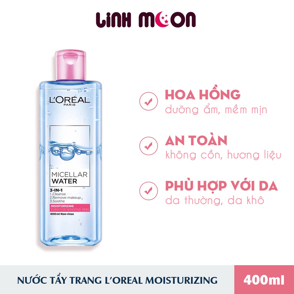 Nước tẩy trang L'oreal Micellar Water 3-in-1